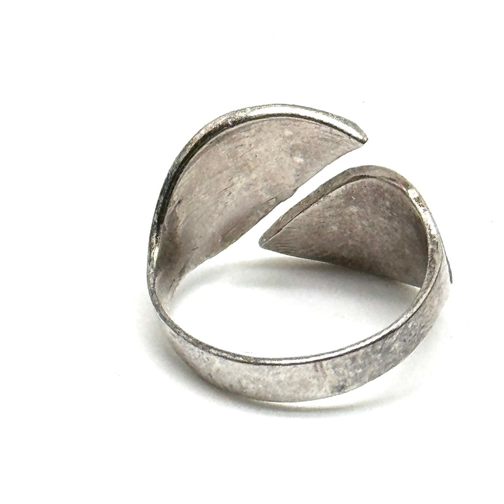 Sterling Silver Adjustable Leaf Ring With Turquoi… - image 7